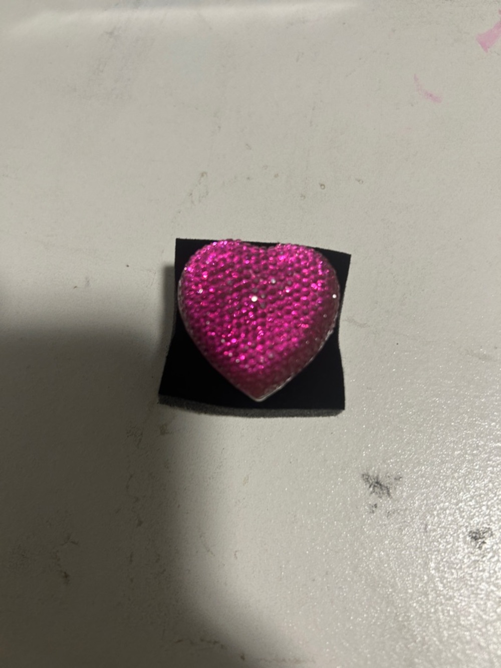 Sparkling Pink Heart Hair Pin